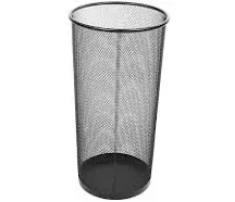 Mind Reader Metal Mesh Umbrella Holder Basket, Black