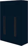 Manhattan Comfort Gramercy 2-Section Wardrobe Armoire Closet - Tatiana Midnight Blue