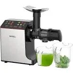 Whall Slow, Masticating & Cold Press Juicer Machine, 2 Speeds ZM1523 - SILVER