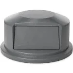 Rubbermaid Commercial Fg264788gray Brute Trash Can Top, Round, Dome With Push