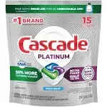 Cascade Platinum ActionPacs Dishwasher Detergent Fresh Scent 15 ct