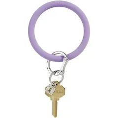 Silicone Big O® Key Ring - Gingham Sweet Carolina Blue