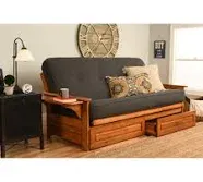 Copper Grove Dixie Oak Full-Size 2-Drawer Futon Set with Mattress