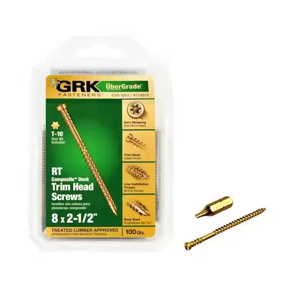 GRK Fasteners #8 x 2-1/2 in. Star Drive Composite Trim Head Screw (100-per Pack) 119079