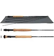 TFO NXT Black Label 6wt 9ft 4pc Fly Fishing Rod with Rod Sock TF-06-90-4-NXT<wbr/>-BLK