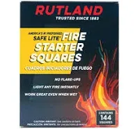 Rutland Safe Lite Fire Starter Squares 50C