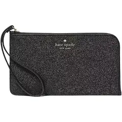 KATE SPADE LUCY GLITTER MEDIUM L-ZIP WRISTLET