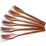 Wooden Forks, AOOSY 5 Pieces Eco-Friendly Japanese Wood Salad Dinner Fork Tablew