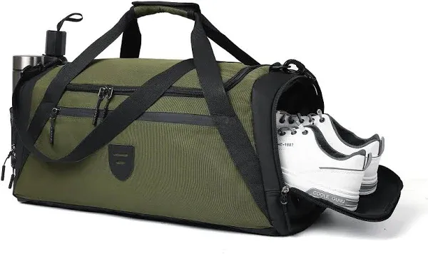 ARGUFI Gym Duffle Bags for Men & Women, Large Duffle Bag for Men Travel, Weekend Overnight Bag with Shoe Compartment & Wet Pocket, Water Resistant