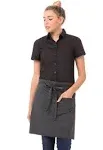 Chef Works Unisex Half Bistro Apron - One Size - Dark Grey