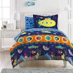 Dream Factory Submarine Twin 5 Piece Comforter Set, Polyester, Microfiber, Navy, Child, Unisex