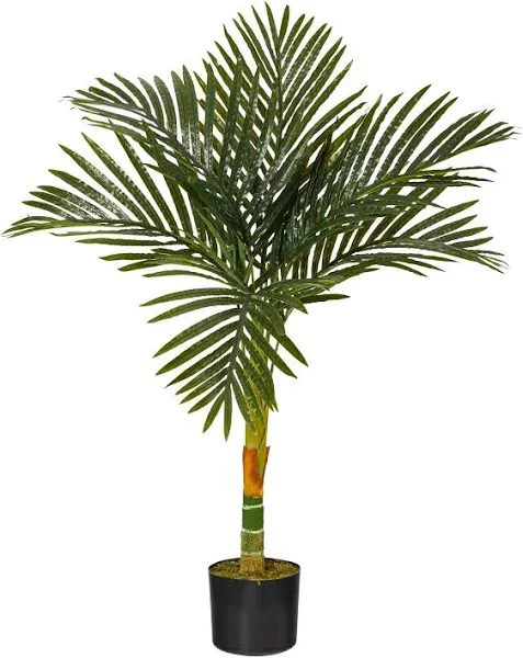 Nearly Natural Artificial Golden Cane Palm Tree