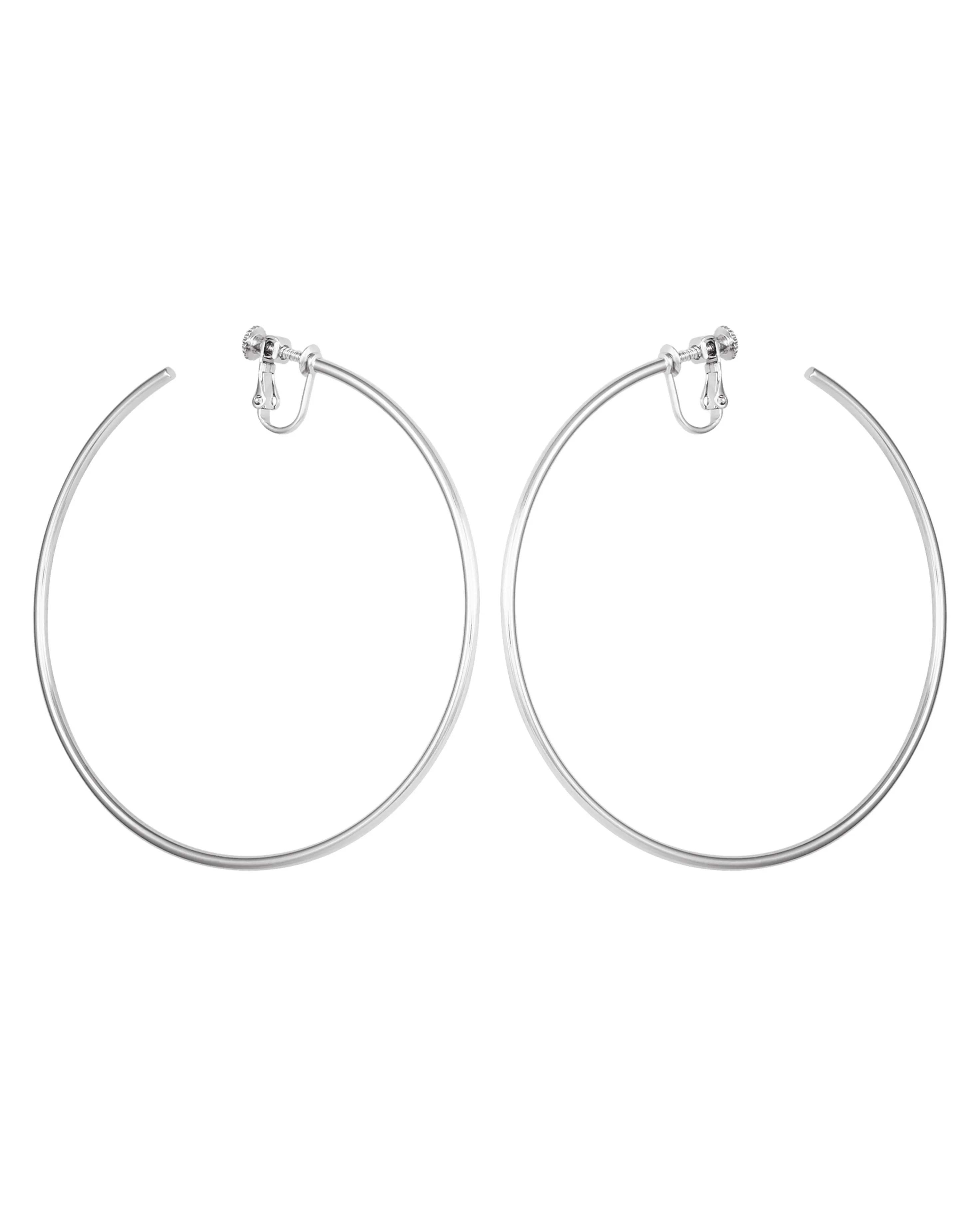 Vince Camuto Women's Extra Large Open Hoop Clip-On Earrings