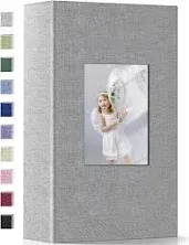 Popotop Photo Album 4x6-300 Photos Linen Cover Photo Books with 300 Horizontal Pockets,Slip-in Picture Albums for Family Wedding Anniversary Baby Vacation Pictures