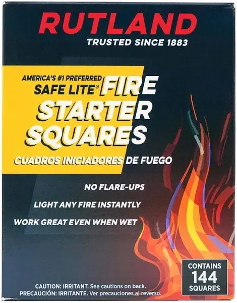 Rutland Safe Lite Fire Starter Squares