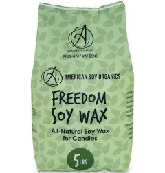 Freedom Soy Wax Beads for Candle Making - Natural Candle Making Supplies - Paraffin-Free, Beeswax-Free Candle Wax for Container Candles, Tealights and Wax Melts, 25 lbs