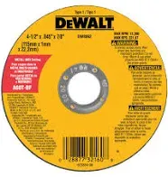 DeWalt Cutting Wheel 4-1/2-Inch 5-Pack