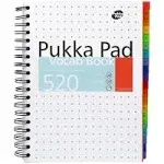 Pukka Pad B5 Vocabulary Book with 520 Word Capacity – Includes 20 Repositionable Alphabetised Dividers – Learn Synonyms, Antonyms, and Use in a Sentence – 100GSM