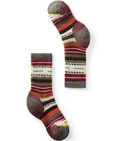 SMARTWOOL KIDS&#039; HIKE MARGARITA LAGUNA FULL CUSHION CREW SOCKS SIZE 12-2.5 MEDIUM