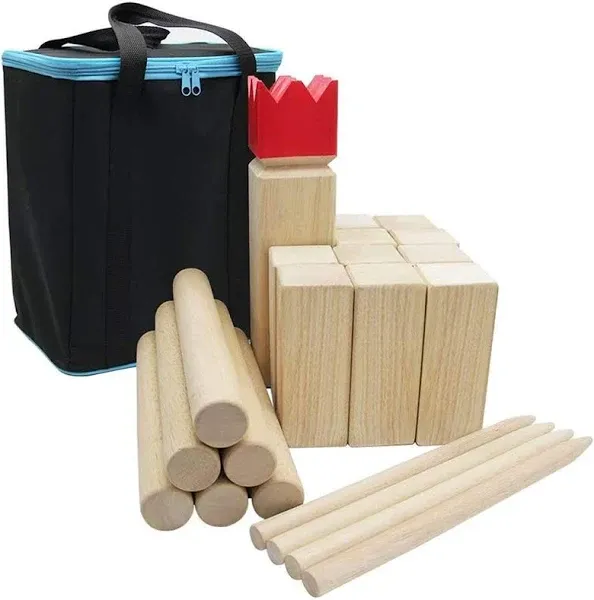 Juegoal Kubb Game Set Backyard Game Set Outdoor Tossing Game Set with Carrying Bag