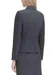 Calvin Klein Womens Heathered Lined Blazer