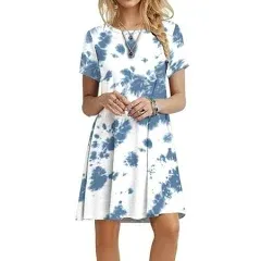 Ppyoung Women's Casual T-Shirt Dresses