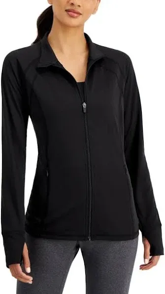 ID Ideology Women's Essentials Performance Zip Jacket Blue Size X-Small