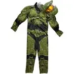 HALO MASTER CHEF CLASSIC HALLOWEEN MUSCLE COSTUME BOYS SIZE MEDIUM 8/10 NWT