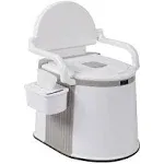 26 in. Portable Toilet for Outdoor Activities, Non- Electric, Waterless Toilet, White