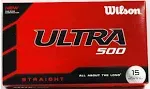 Wilson Ultra 500 Straight Golf Balls - 15 pack