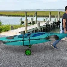 Kayak Cart Canoe Dolly with Airless Tires, Frame, and Straps Kayak Accessories