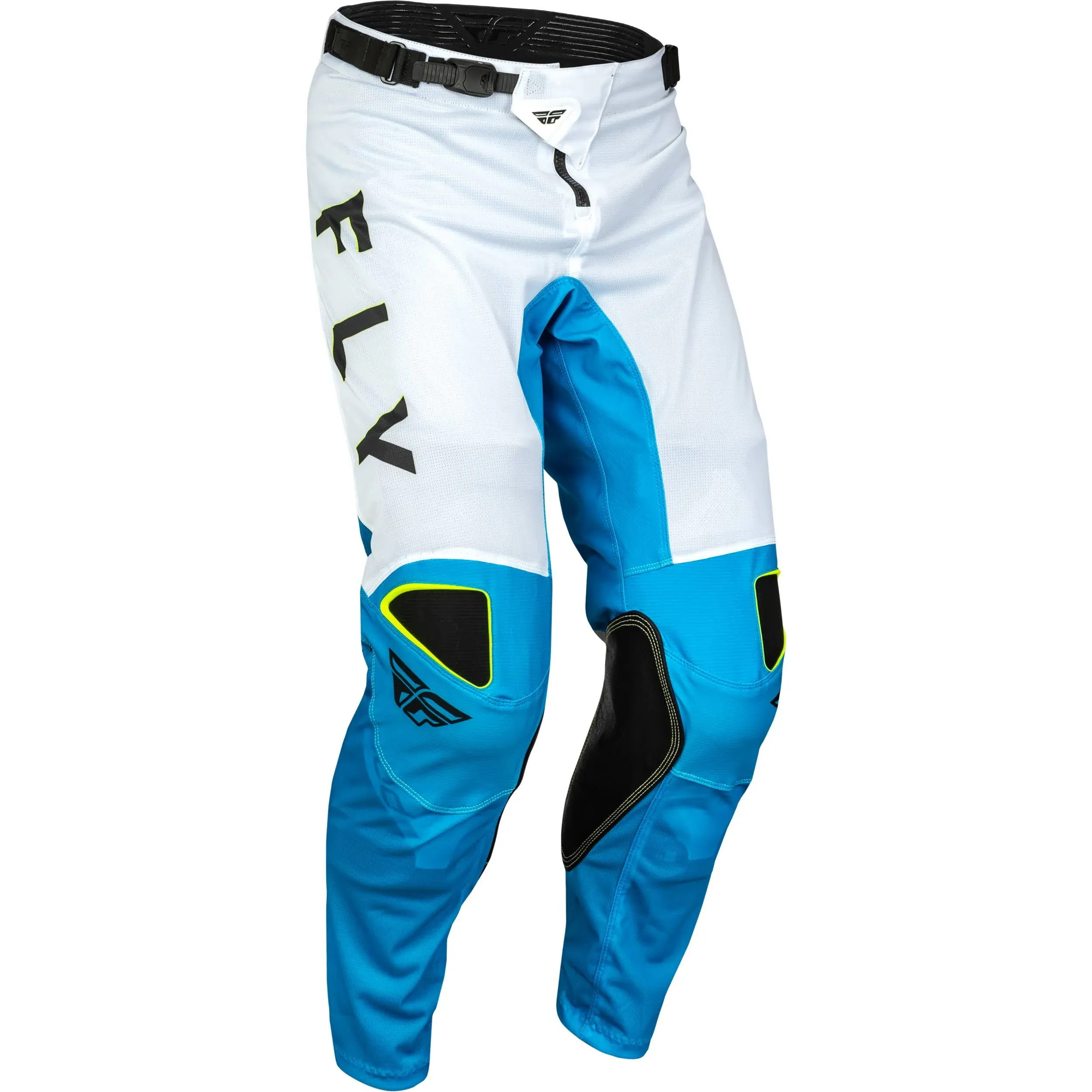 Fly Racing Kinetic Mesh Kore Pants (Blue/White/Hi-Vis Yellow) (34)