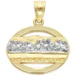 Solid Gold Saint Last Supper Pendant in 10 or 14k, Jesus Piece Religious Jewelry