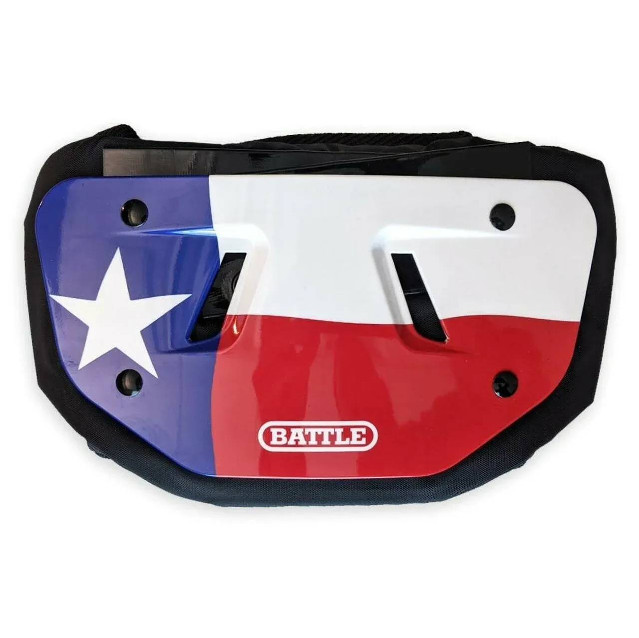 Battle Adult Texas Flag Chrome Football Back Plate