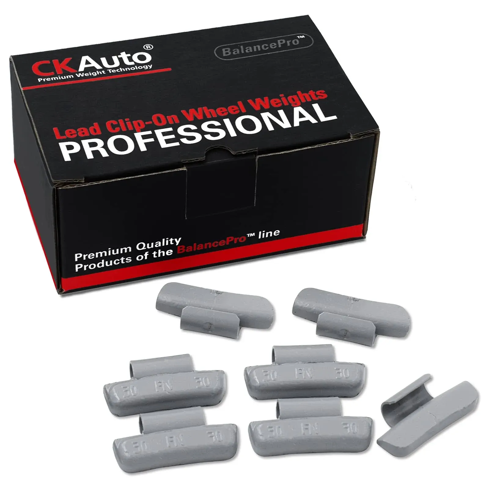 CKAuto FN Series Coated Lead Clip On Wheel Weights