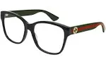 Gucci GG0038ON 011 54 - Black/Green Eyeglasses