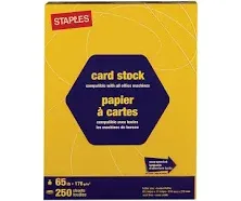 Staples Card Stock, 8.5" x 11", Bright Green - 250 count