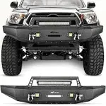 Nilight Front Bumper Full Width Steel Compatible for 2014 2015 2016 2017 2018 2019 2020 2021 Toyota Tundra Pickup Truck with Winch Plate Offroad 120W Light Bar 18w LED Light Pods