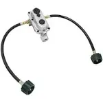 Flame King ACR6a 2-Stage Auto Changeover LP Propane Gas Regulator for RVs, Vans, and Trailers (Without Pigtails)