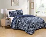 Collection 3 Piece King/Californi<wbr/>a King Quilted Reversible Coverlet Bedspread Se