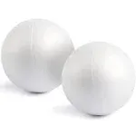 Juvale 2 Pack Foam Balls for Crafts, 6-Inch Round White Polystyrene Spheres for DIY Projects, Ornaments, School Modeling, Drawing