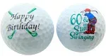 Westmon Works 60th Birthday Sixty & Still Swinging Set of 2 Golf Ball Golfer Gift Pack