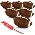 GoSports Xtreme Flight Footballs 6 Pack, 9 Inch Inflatable Footballs