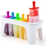 Rainbow Popsicle Molds, Silicone Ice Pop Molds, Popsicle Maker, Easy Release Silicone Ice Cream Popsicle Molds, Reusable Popsicle Molds for Kids, Large Popsicle Molds, BPA Free