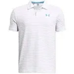 Under Armour Boys' Matchplay Stripe Polo - White, YMD