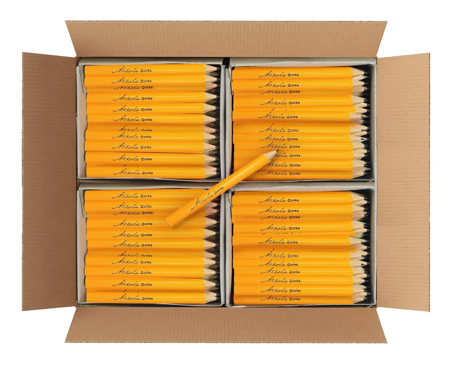 Bulk 650 Pack Premium Pre-Sharpened #2 HB Pencils USA Standard Wood Cased Graphite With Erasers