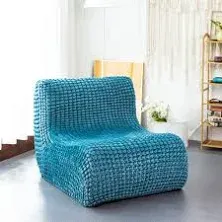 N&v Single Seated Foam Sofa, Armless Floor Sofa, One Piece High Density Foam, Removable And Machine Washable Cover