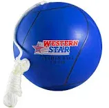 Western Star Tetherball Game Set - Soft-Touch Tether Ball with 2 Durable Attached Ropes - Indoor, Outdoor, 4 Colors - Easy Attach & Play - A Classic Family Outdoor Game for Kids