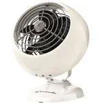 VFAN Mini Classic Personal Vintage Air Circulator Fan, Vintage White