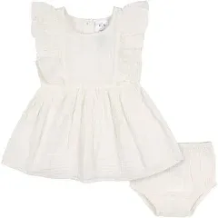 Gerber 2-Piece Baby & Baby Girls Gauze Dress & Diaper Cover Set